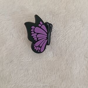 1 Pcs Purple Butterfly Croc Charms
